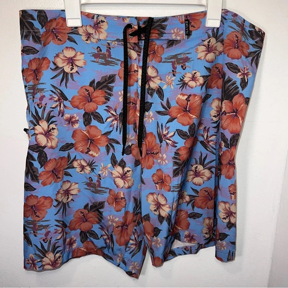 Brooklyn Cloth BKLYN, 36W tropical pocket lace up loop closure board short - Picture 1 of 10